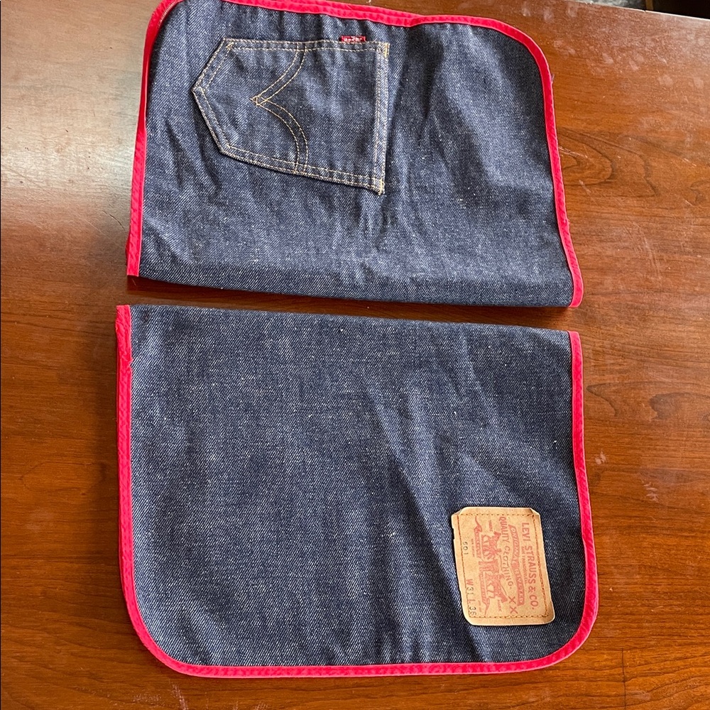LEVIS 501 Denim Placemats with Pocket 1970s Vintage Set Of 2 RARE - Picture 16 of 17